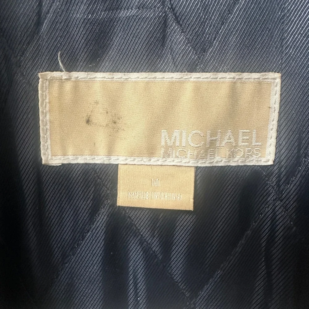 Michael‎ Kors Mens Wool Blend Field Jacket Black Quilted Lining Utility Coat M